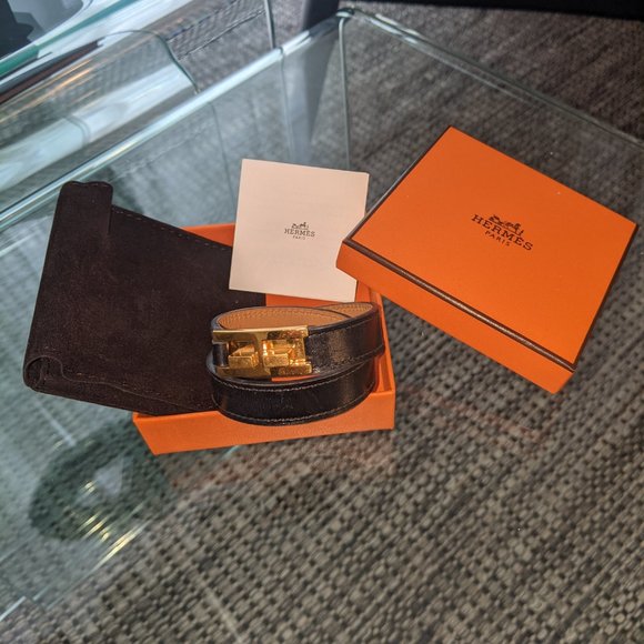 Hermes Black Drag Double Tour Bracelet - Picture 3 of 3